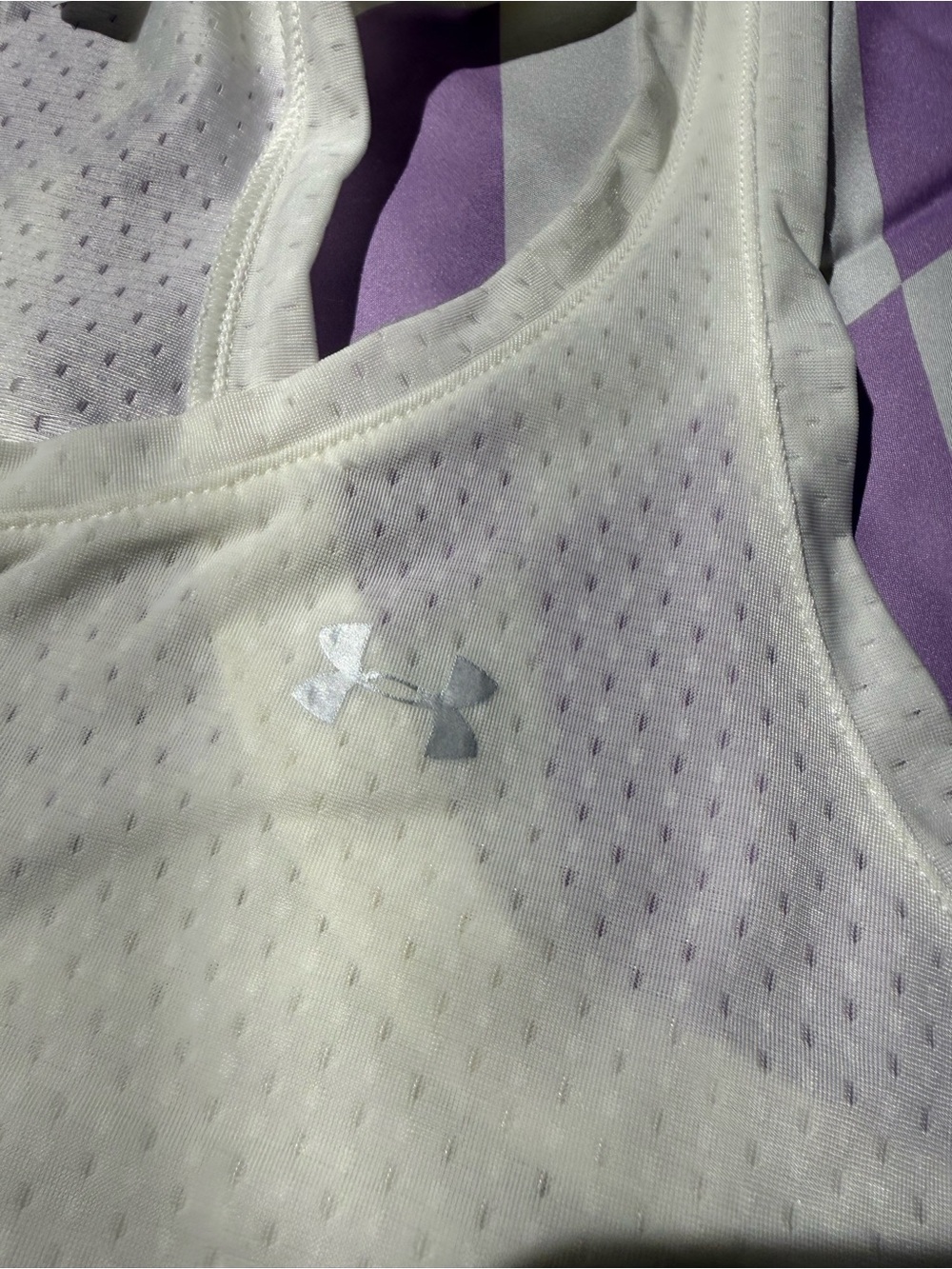 Under Armour White Women’s Racerback Performance Tank - Picture 6 of 8